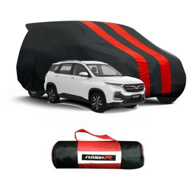 FUSION Cover Mobil Waterproof  for Wuling Almaz hitam list merah