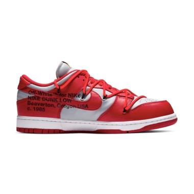 NIKE x Off White Dunk Red Sepatu Sneakers Pria 6.5 MERAH
