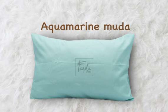 Fayola sarung bantal Polos Aquamarine Muda