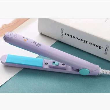 Catok Catokan Rambut Mini Pelurus Rambut Ungu