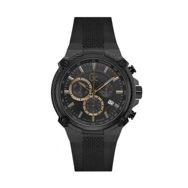 Guess Collection Jam Tangan Pria [Original/ GC Y24008G2] FULL BLACK