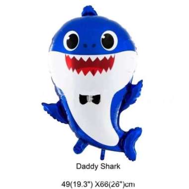 Ulang tahun / Ultah / Birthday Decoration Baby Shark Balon biru