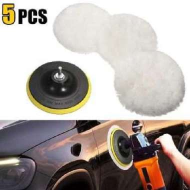 Pad Poles Bodi Mobil Wol Waxing Wheel 6 Inch 5 PCS