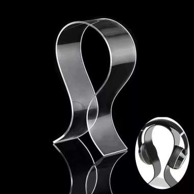 headphone stand holder hanger acrylic transparan headphone (stand 02)