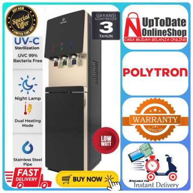 DISPENSER GALON BAWAH POLYTRON PWC778 UV PWC-778 UV HYDRA UV-C VIRUS KILLER TECHNOLOGY BOTTOM LOADIN