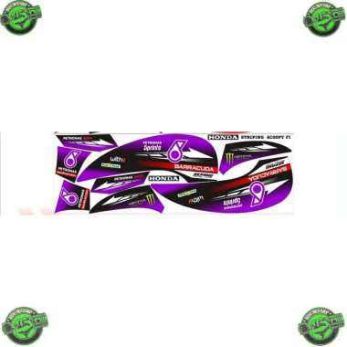 DECAL DEKAL STIKER STRIPING LIST BODY MOTOR SCOOPY FI/STICKER VARIASI SCOOPY FI 1 Ungu