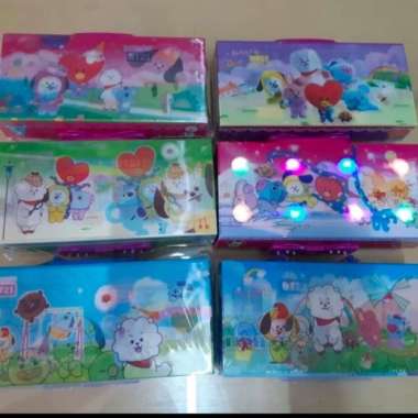 Bts Kotak Pensil Kode + Lampu / Tempat Pensil Ada Lampu Gambar Bts Multicolor