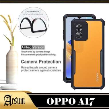 PROMO Case OPPO A17 2022 Transparan Softcase Casing OPPO A17 2022 OPPO A17 Hitam