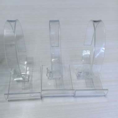 Kaki Pajangan Jam Tangan Etalase Toko Unit/Pameran Kios Warna Putih Bening