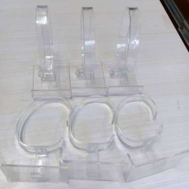 Panjang Jam Tangan Lemari Etalase Toko/Kios Warna Putih Bening Bahan Plastik (Mika)Murah