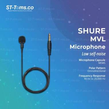Shure MVL Lavalier Microphone Omnidirectional Condenser Microphone