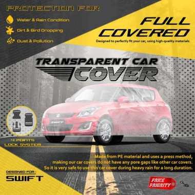 Body Cover Sarung Mobil Plastik SWIFT Tebal Anti Air WATERPROOF