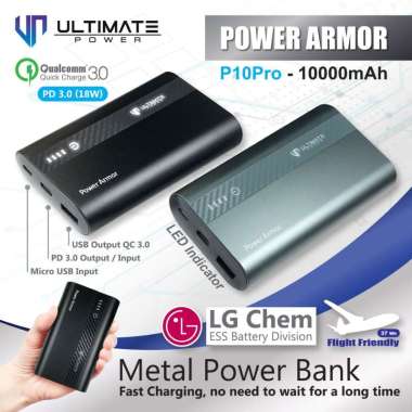Ultimate P10 Pro QC+PD Fast Charging Powerbank [10000mAh] BLACK