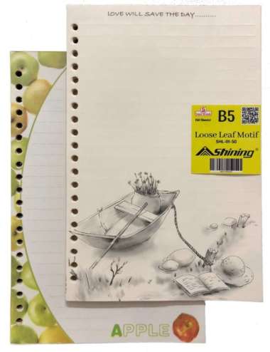 SHINING Loose Leaf SHL-01 Motif B5 Isi 50 Lembar
