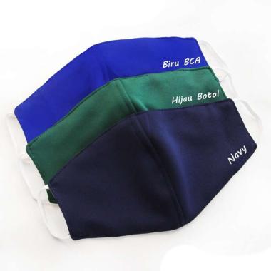 ELLIPSES.INC Earloop Masker Kain [3Ply] One Size Hijau Botol