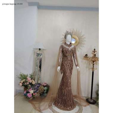 Baju pakaian gaun pengantin busana pernikahan wanita gown dress wedding dress muslim perempuan hijab