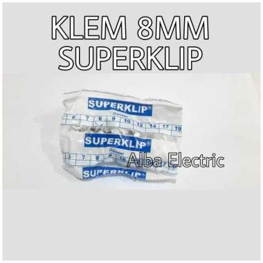 KLEM KABEL 8 mm 9 mm 10 mm 12 mm SUPERKLIP KLEM KABEL 10 mm UNTUK KAYU 8MM