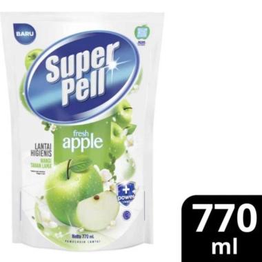 Super Pell Fresh Apple Lantai Higienis 770 ml - Pembersih Lantai Super Pell Pouch Refill 770 ml