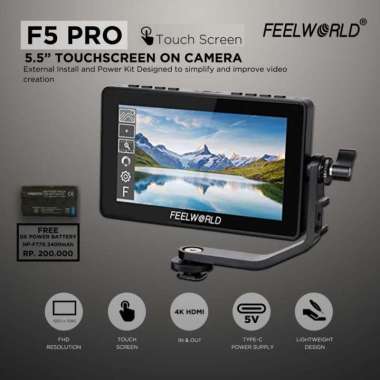 Feelworld F5 PRO 5.5" 4K HDMI IPS Touchscreen Monitor Feel World
