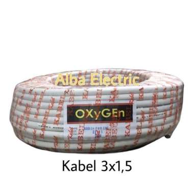 Kabel Listrik OXYGEN 3x1,5 Ecer Harga Permeter 3x1.5 Kawat ISI 3