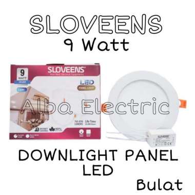 LAMPU Downlight LED 9 Watt Bulat SLOVEENS /Slim Panel LED Inbow 9 W