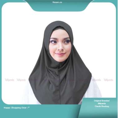 Hijab Instan Short Syria Fashion Kerudung Jilbab Sport Pendek Anti Gerah Nyaman Dipakai rs.co hitam