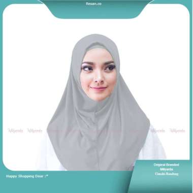 Hijab Instan Short Syria Fashion Kerudung Jilbab Sport Pendek Anti Gerah Nyaman Dipakai rs.co silver