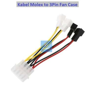Kabel Kipas Molex 4pin To 4x 3Pin 12v 5v Fan Hub Fan Casing Komputer