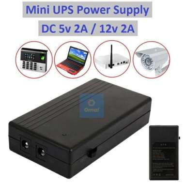Portable Smart Mini UPS 5V 12V 2A 2000mAh Router Wifi CCTV Modem 12V