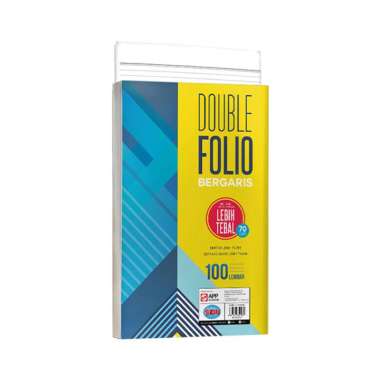 Kertas Double Rulling Folio Bergaris Sinar Dunia [100 Lembar/70 Gsm/Sidu] Putih