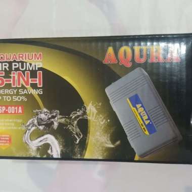 aquarium pompa udara battere AQURA ASP 001 A 5 IN 1 LOW WATT 1 out put