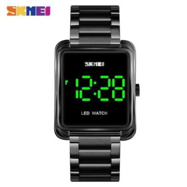 SKMEI 1505 Original Jam Tangan Wanita Digital LED Rantai Tahan Air Black