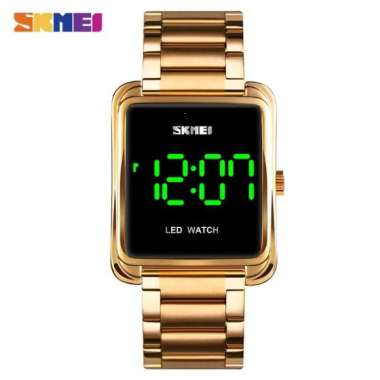 SKMEI 1505 Original Jam Tangan Wanita Digital LED Rantai Tahan Air Gold