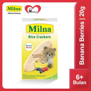 Promo Harga Milna Rice Crackers Banana Berries 5 pcs - Blibli