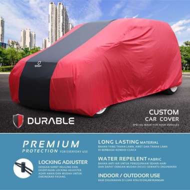 Mercy W204 C Class 2007 - 2014 Cover Mobil Sarung Selimut Tutup Mobil Durable Premium Merah Lis Hita