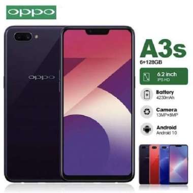 Oppo A3s ram 6+128GB* 4+128GB* 4+64GB Bergaransi 6+128GB Biru