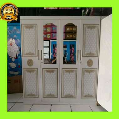 lemari pakaian besi / lemari baju besi 4 pintu jumbo