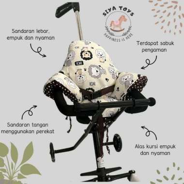 [TERMURAH BAMS] ALAS STROLLER MIKROTRIKE BENTUK SEGITIGA ALAS DUDUK STROLLER TRIKE MURAH DAN NYAMAN 