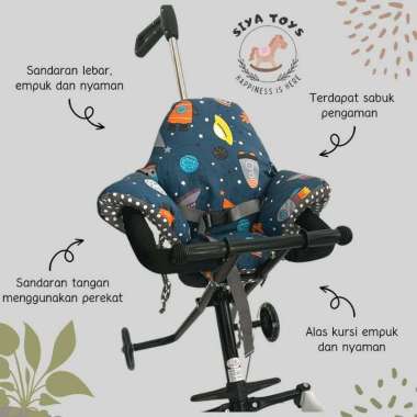 [TERMURAH BAMS] ALAS STROLLER MIKROTRIKE BENTUK SEGITIGA ALAS DUDUK STROLLER TRIKE MURAH DAN NYAMAN 