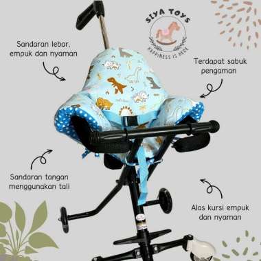 [TERMURAH BAMS] ALAS STROLLER MIKROTRIKE BENTUK SEGITIGA ALAS DUDUK STROLLER TRIKE MURAH DAN NYAMAN 