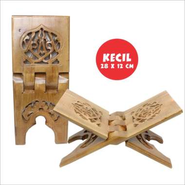Rekal Alquran / Meja Alquran Lipat / Meja Ngaji /Alas / Dudukan /Tatakan Model Ukir Jepara Bahan Asl