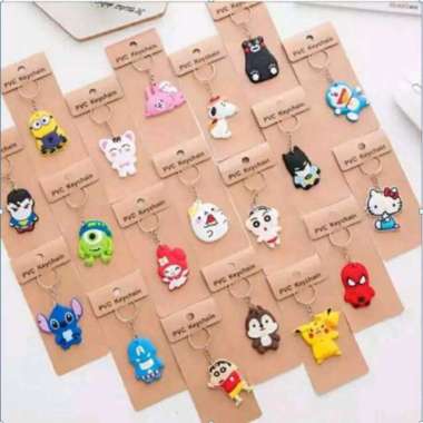 Gantungan Kunci Kartun dengan bungkusan kertas KARAKTER RANDOM