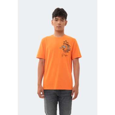 MANZONE Kaos Pria Lengan Pendek NETHERLAND - Orange XXL