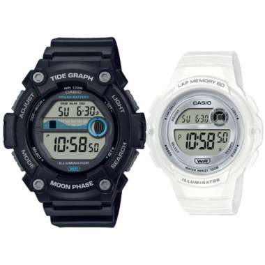 JAM TANGAN COUPLE ORIGINAL CASIO WS 1300H 1A WITH CASIO LWS 1200H 7A1VDF JAM COUPLE ORIGINAL CASIO W