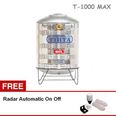 Tirta T 1000 MAX Stainless Toren Air [960 Liter] silver