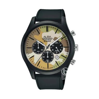 Alba Activ Chronograph Nylon Band Jam Tangan Pria [Original/ AT-3G43/45/47/49/51-X1] Camo Black