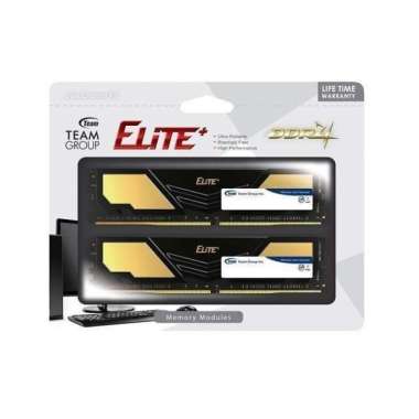 Team Elite Plus Black DDR4 PC19200 2400Mhz Dual Channel 8GB (2X4GB)