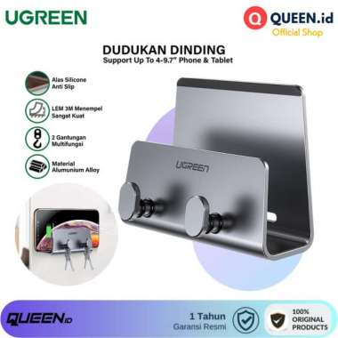 UGREEN Wall Phone Stand Holder Mount Aluminium Gantungan Dinding 70584