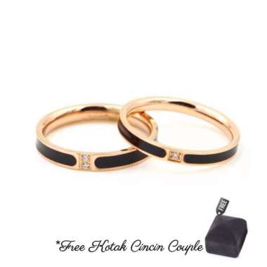 Cincin Titanium Couple Neptune Tunangan Anti Karat CCTNEP Couple