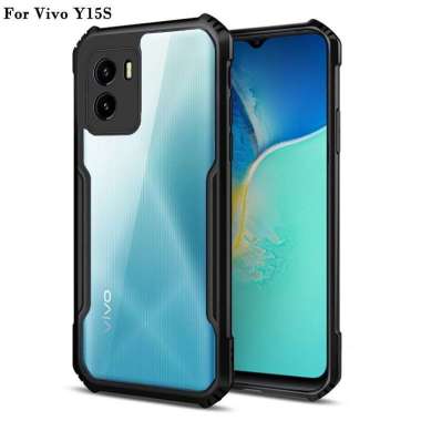 Promo Case Transparan Vivo Y15s / Y01 2022 Softcase Clear Back Cover Vivo Y15s Hitam